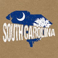 Distressed South Carolina Cotton Canvas Backpack