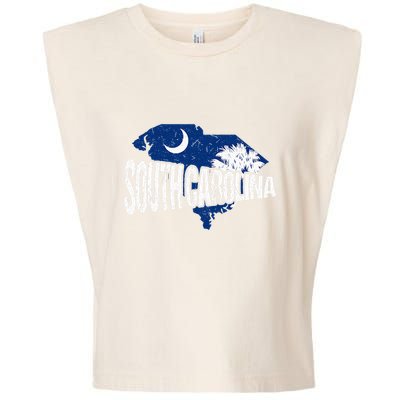 Distressed South Carolina Garment-Dyed Women's Muscle Tee