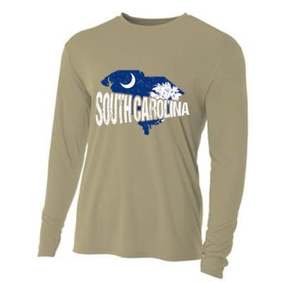 Distressed South Carolina Cooling Performance Long Sleeve Crew