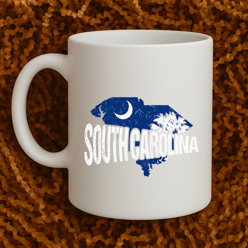 Distressed South Carolina Mug