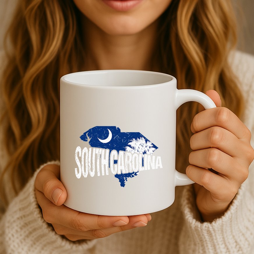 Distressed South Carolina Mug