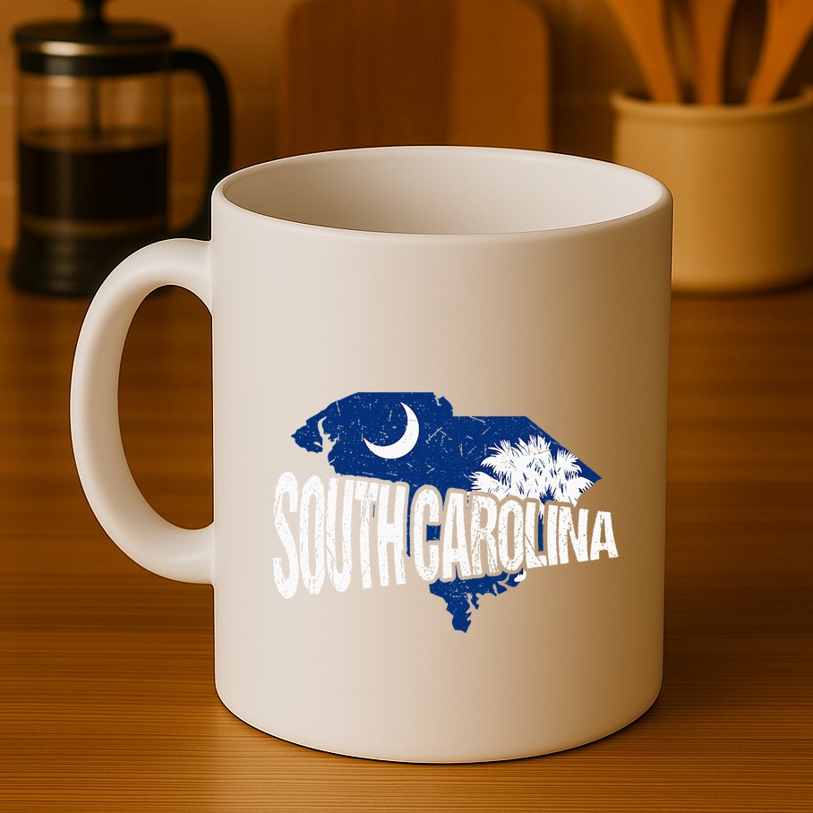 Distressed South Carolina Mug