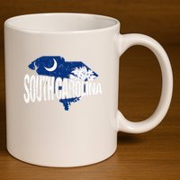 Distressed South Carolina 11oz C Handle Ceramic Mug