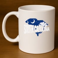 Distressed South Carolina 11oz C Handle Ceramic Mug