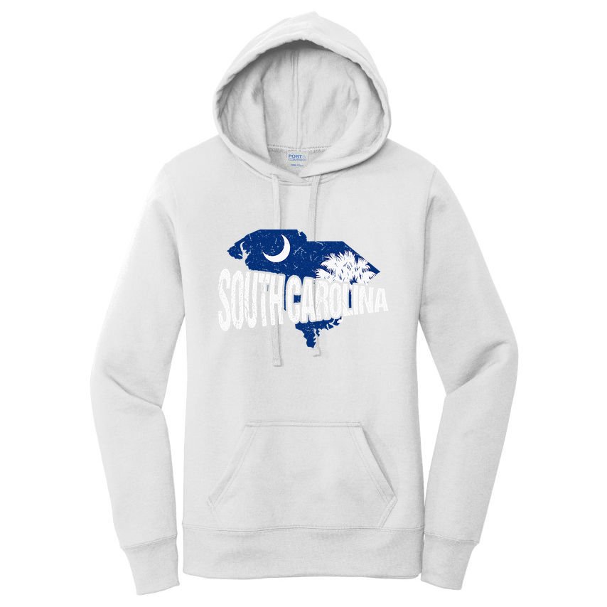 Distressed South Carolina Women's Pullover Hoodie