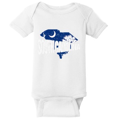 Distressed South Carolina Baby Bodysuit