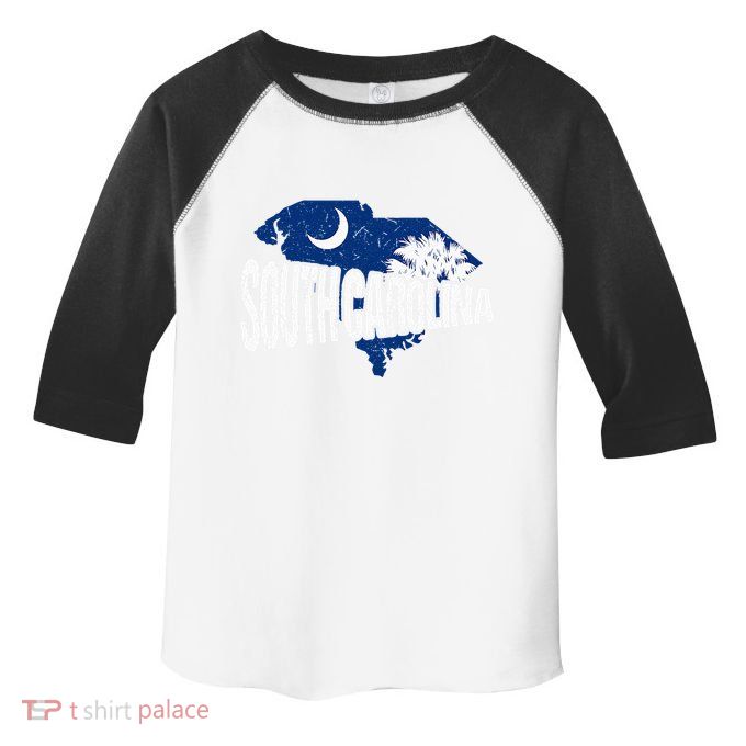 Distressed South Carolina Toddler Fine Jersey T-Shirt