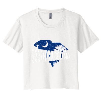 Distressed South Carolina Crop Top