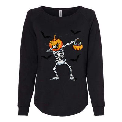 Dabbing Skeleton Cute Gift Dab Dance Halloween Pumpkin Gift Womens California Wash Sweatshirt