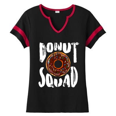 Donut Squad Cool Donut Lover Doughnut Gift Ladies Halftime Notch Neck Tee