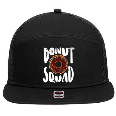 Donut Squad Cool Donut Lover Doughnut Gift 7 Panel Mesh Trucker Snapback Hat