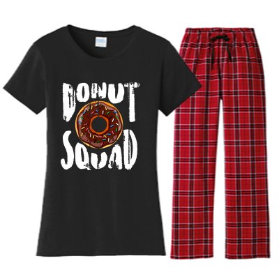 Donut Squad Cool Donut Lover Doughnut Gift Women's Flannel Pajama Set