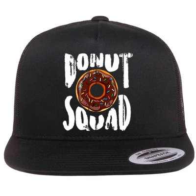 Donut Squad Cool Donut Lover Doughnut Gift Flat Bill Trucker Hat