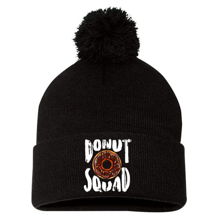 Donut Squad Cool Donut Lover Doughnut Gift Pom Pom 12in Knit Beanie