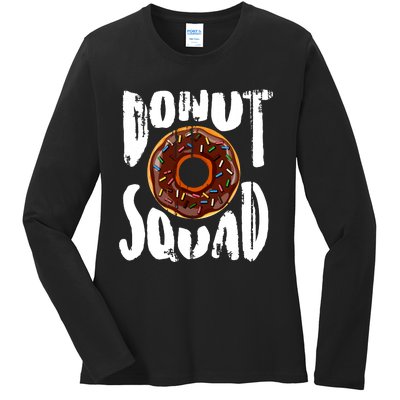 Donut Squad Cool Donut Lover Doughnut Gift Ladies Long Sleeve Shirt