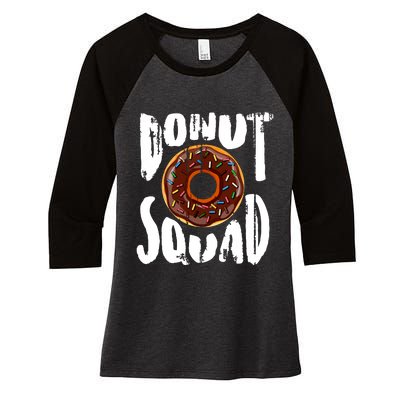 Donut Squad Cool Donut Lover Doughnut Gift Women's Tri-Blend 3/4-Sleeve Raglan Shirt