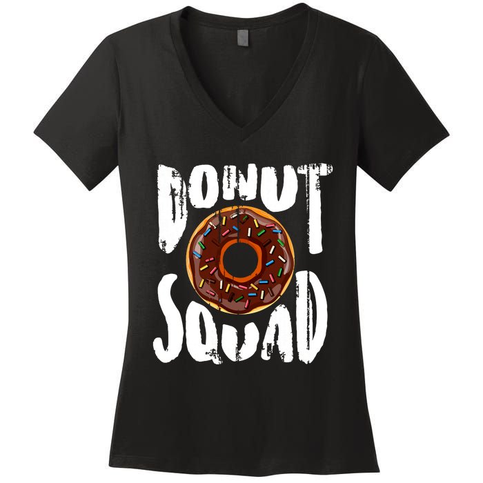 Donut Squad Cool Donut Lover Doughnut Gift Women's V-Neck T-Shirt