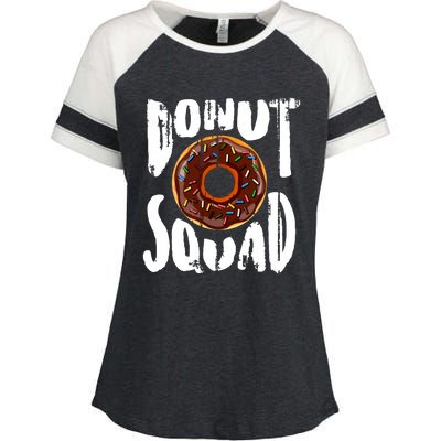 Donut Squad Cool Donut Lover Doughnut Gift Enza Ladies Jersey Colorblock Tee