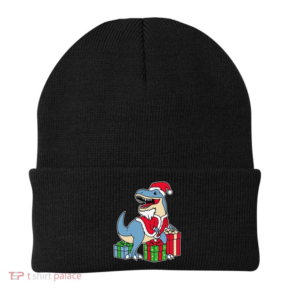 Dinosaur Santa Claus Trex Christmas Xmas Gift.png Beanie