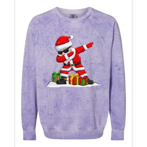 Dabbing Santa Claus Christmas Funny Funny Xmas Dab Dance Colorblast Crewneck Sweatshirt