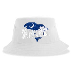 Distressed South Carolina Sustainable Bucket Hat