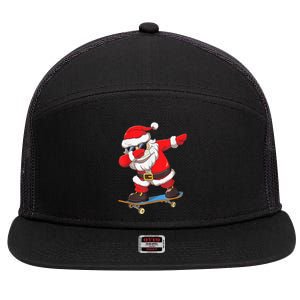 Dabbing Santa Claus Kids Boys Skate Skateboard Christmas TShirt 7 Panel Mesh Trucker Snapback Hat