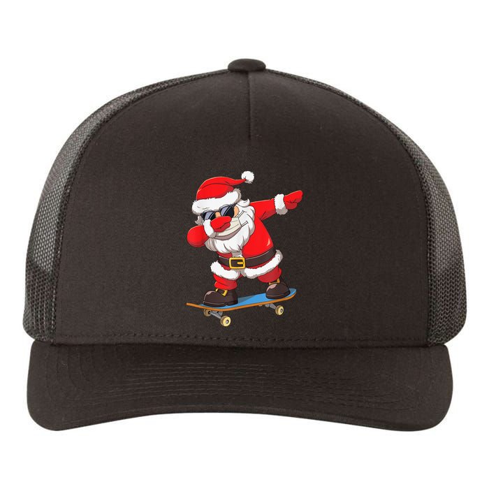 Dabbing Santa Claus Kids Boys Skate Skateboard Christmas TShirt Yupoong Adult 5-Panel Trucker Hat