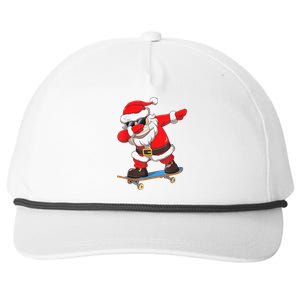 Dabbing Santa Claus Kids Boys Skate Skateboard Christmas TShirt Snapback Five-Panel Rope Hat