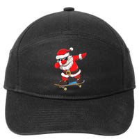 Dabbing Santa Claus Kids Boys Skate Skateboard Christmas TShirt 7-Panel Snapback Hat