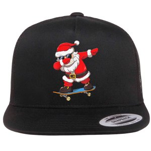 Dabbing Santa Claus Kids Boys Skate Skateboard Christmas TShirt Flat Bill Trucker Hat