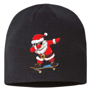 Dabbing Santa Claus Kids Boys Skate Skateboard Christmas TShirt Sustainable Beanie