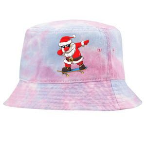 Dabbing Santa Claus Kids Boys Skate Skateboard Christmas TShirt Tie-Dyed Bucket Hat