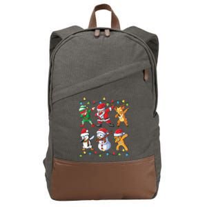 Dabbing Santa Christmas Boy Girls Xmas Dab Cotton Canvas Backpack