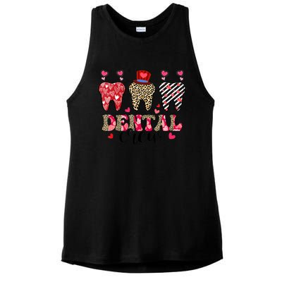 Dental Squad Cute Teeth Dental Assistant Valentine's Day Gift Ladies PosiCharge Tri-Blend Wicking Tank