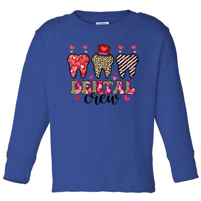 Dental Squad Cute Teeth Dental Assistant Valentine's Day Gift Toddler Long Sleeve Shirt