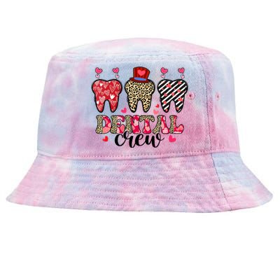 Dental Squad Cute Teeth Dental Assistant Valentine's Day Gift Tie-Dyed Bucket Hat