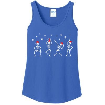 Dancing Skeleton Christmas Skeletons Xmas Cute Gift Ladies Essential Tank