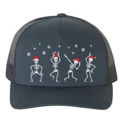 Dancing Skeleton Christmas Skeletons Xmas Cute Gift Yupoong Adult 5-Panel Trucker Hat