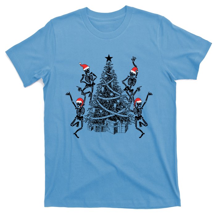 Dancing Skeleton Christmas Tree Xmas Vibes Skeleton Gift T-Shirt