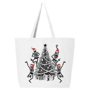 Dancing Skeleton Christmas Tree Xmas Vibes Skeleton Gift 25L Jumbo Tote