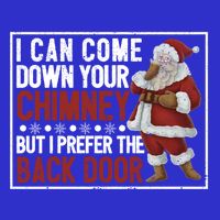 Dirty Santa Claus Jokes Xmas Pj I Can Come Down Your Chimney Gift Womens T-Shirt