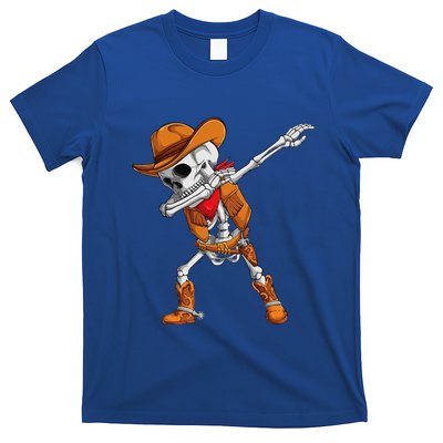 Dabbing Skeleton Cowboy Halloween Costume T-Shirt