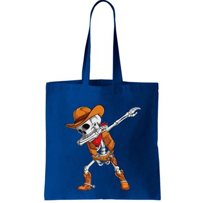 Dabbing Skeleton Cowboy Halloween Costume Bag