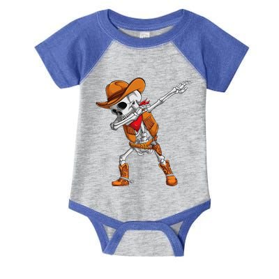 Dabbing Skeleton Cowboy Halloween Costume Infant Baby Jersey Bodysuit