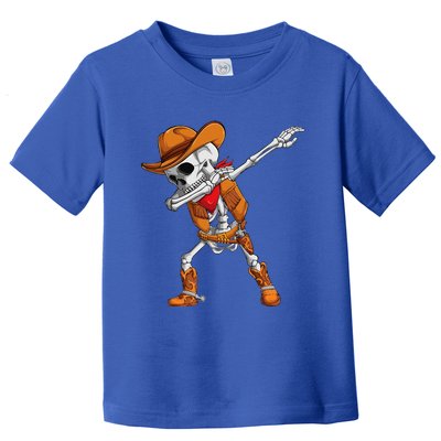 Dabbing Skeleton Cowboy Halloween Costume Toddler T-Shirt