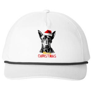 Doberman Santa Claus Hat Merry Christmas Dog Xmas Dogs Snapback Five-Panel Rope Hat