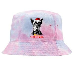 Doberman Santa Claus Hat Merry Christmas Dog Xmas Dogs Tie-Dyed Bucket Hat