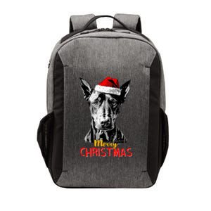 Doberman Santa Claus Hat Merry Christmas Dog Xmas Dogs Vector Backpack