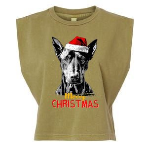 Doberman Santa Claus Hat Merry Christmas Dog Xmas Dogs Garment-Dyed Women's Muscle Tee