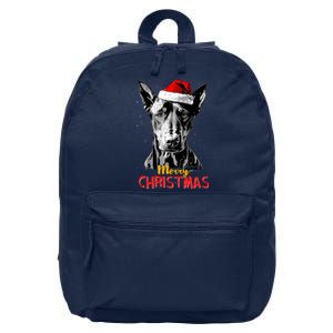 Doberman Santa Claus Hat Merry Christmas Dog Xmas Dogs 16 in Basic Backpack